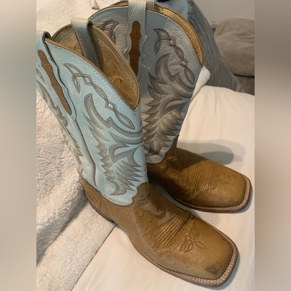 Justin Boots Square Toe Cowboy Mens Brown Casual Work Trucking Boots 12 EE - Picture 16 of 16